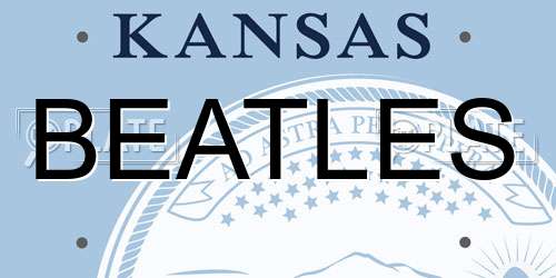BEATLES Kansas License Plate