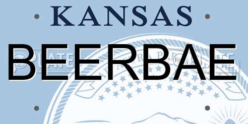 BEERBAE Kansas License Plate