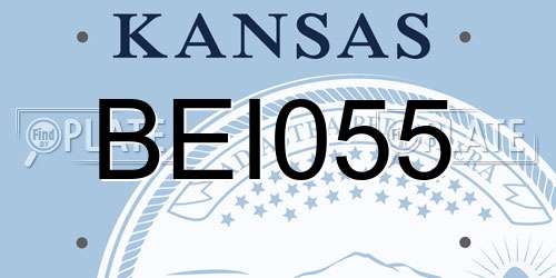 BEI055 Kansas License Plate