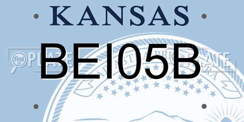 BEI05B Kansas License Plate