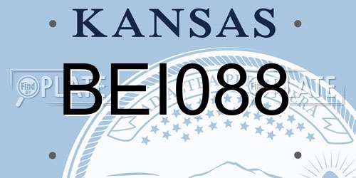 BEI088 Kansas License Plate
