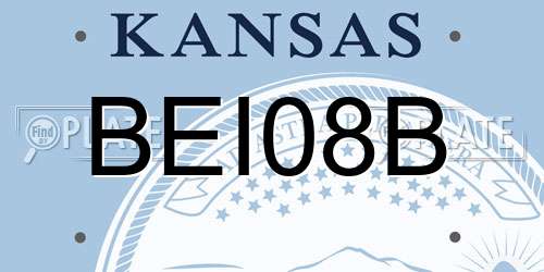 BEI08B Kansas License Plate