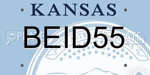 BEID55 Kansas License Plate