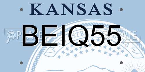 BEIQ55 Kansas License Plate