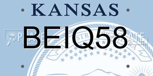 BEIQ58 Kansas License Plate
