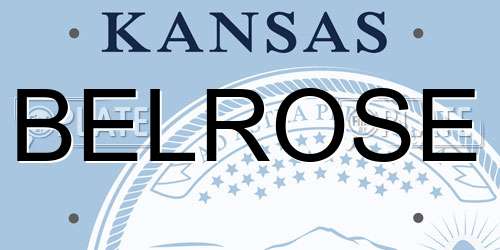 BELROSE Kansas License Plate