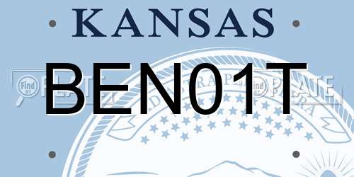 BEN01T Kansas License Plate