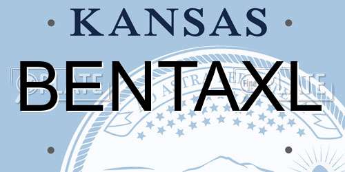 BENTAXL Kansas License Plate