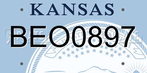 BEO0897 Kansas License Plate