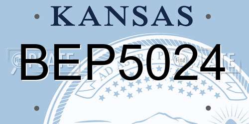 BEP5024 Kansas License Plate