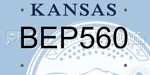 BEP560 Kansas License Plate