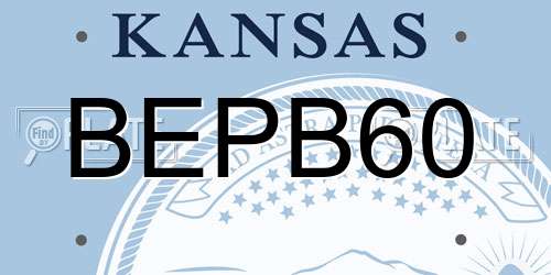 BEPB60 Kansas License Plate