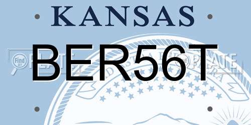 BER56T Kansas License Plate