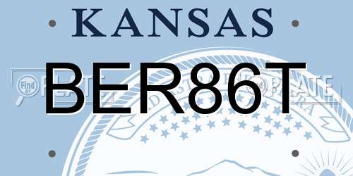 BER86T Kansas License Plate