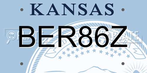 BER86Z Kansas License Plate