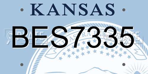 BES7335 Kansas License Plate