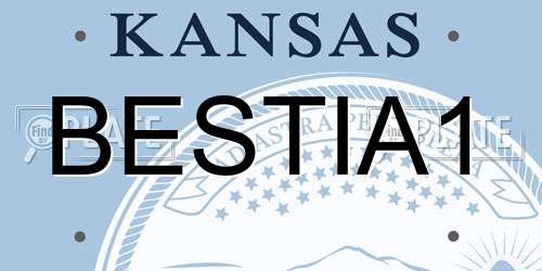 BESTIA1 Kansas License Plate