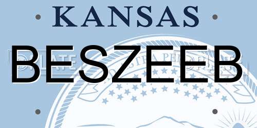 BESZEEB Kansas License Plate