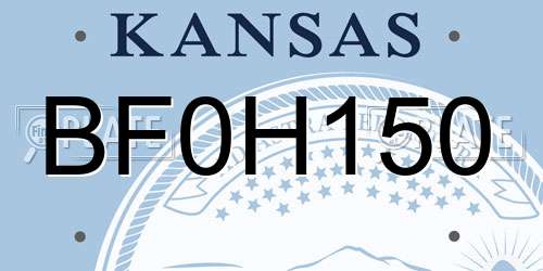 BF0H150 Kansas License Plate