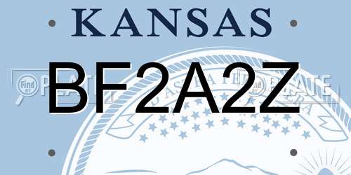 BF2A2Z Kansas License Plate