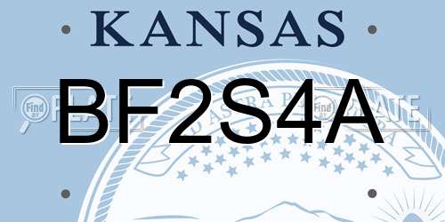 BF2S4A Kansas License Plate