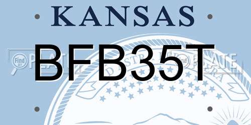 BFB35T Kansas License Plate