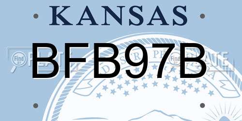 BFB97B Kansas License Plate