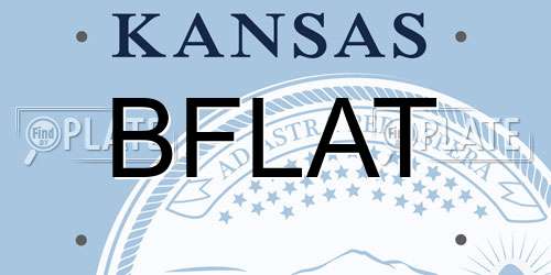 BFLAT Kansas License Plate