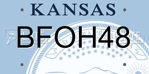 BFOH48 Kansas License Plate