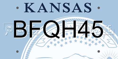 BFQH45 Kansas License Plate