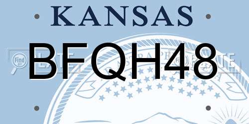 BFQH48 Kansas License Plate