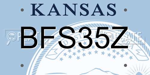 BFS35Z Kansas License Plate