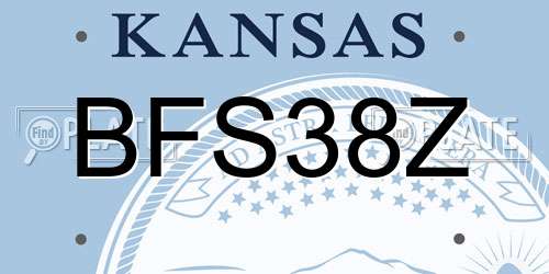BFS38Z Kansas License Plate