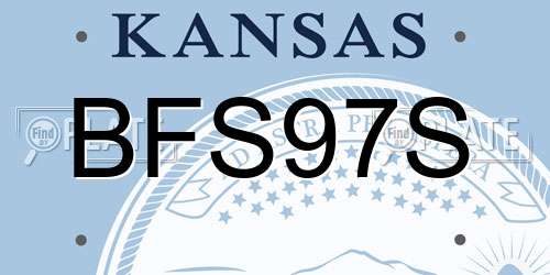 BFS97S Kansas License Plate