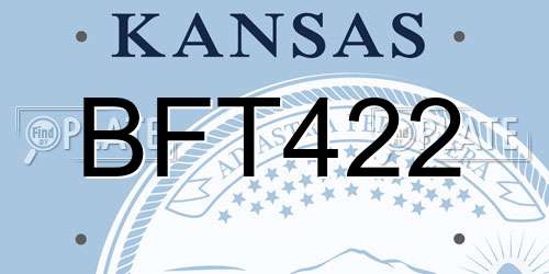 BFT422 Kansas License Plate