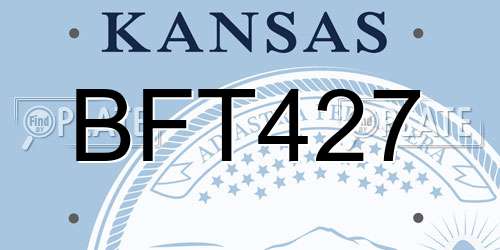 BFT427 Kansas License Plate