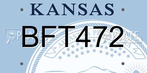 BFT472 Kansas License Plate