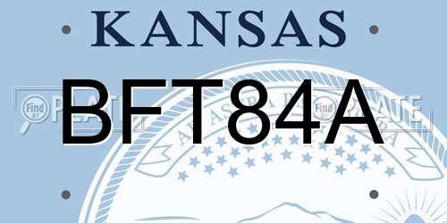BFT84A Kansas License Plate