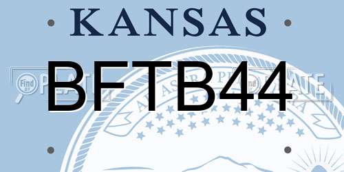 BFTB44 Kansas License Plate