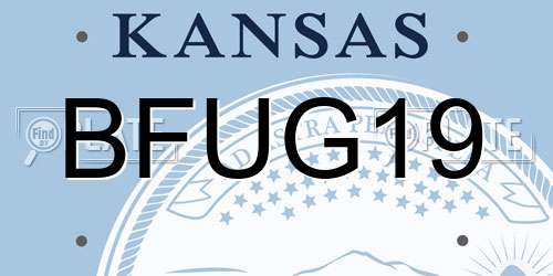 BFUG19 Kansas License Plate