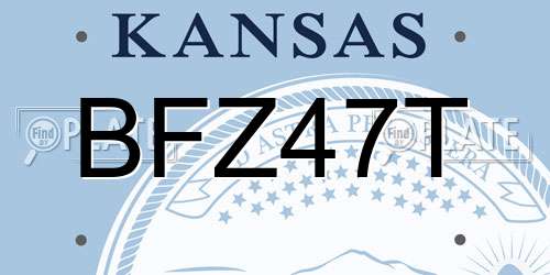 BFZ47T Kansas License Plate