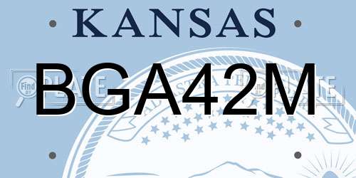 BGA42M Kansas License Plate