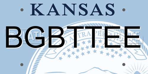 BGBTTEE Kansas License Plate