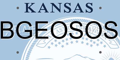 BGEOSOS Kansas License Plate
