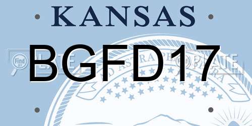 BGFD17 Kansas License Plate