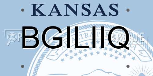 BGILIIQ Kansas License Plate