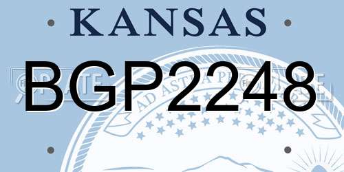 BGP2248 Kansas License Plate