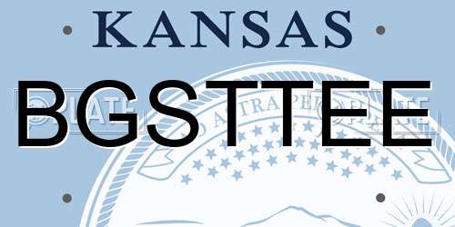 BGSTTEE Kansas License Plate