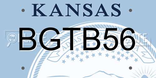 BGTB56 Kansas License Plate