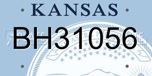 BH31056 Kansas License Plate